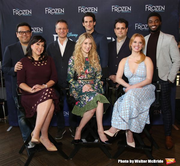 Robert Lopez, Kristen Anderson-Lopez, Michael Grandage, Caissie Levy, John Riddle, Gr Photo
