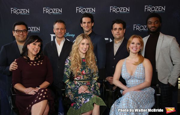 Robert Lopez, Kristen Anderson-Lopez, Michael Grandage, Caissie Levy, John Riddle, Gr Photo