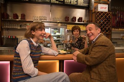 Adam Heller and Julia Knitel with Cheryl Stern.  Photo