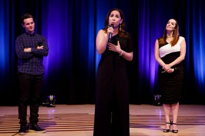 Jonathan Groff, Julia Murney, Andrea Burns Photo