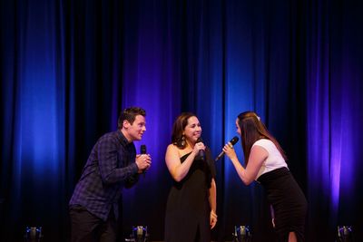 Jonathan Groff, Julia Murney, Andrea Burns Photo