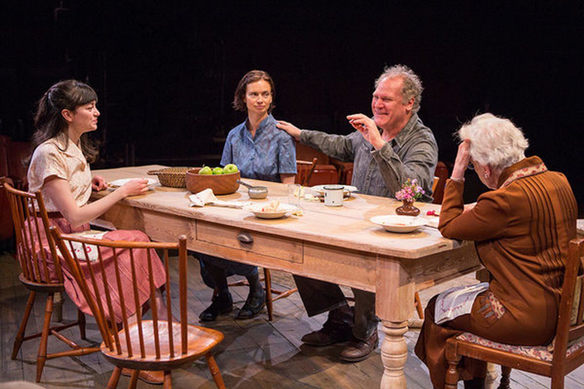 (from left) Celeste Arias as ElÃ©na, Yvonne Woods as SÃ³nya, Jay O. Sanders as VÃ¡nya, and Roberta Maxwell as MÃ¡rya in Uncle Vanya, translated by Richard Pevear and Larissa Volokhonsky, directed and translated by Richard Nelson, running February 10 â€“ M at 