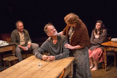 (from left) Jay O. Sanders as VÃ¡nya, Jon DeVries as SerebryakÃ³v, Kate Kearney-P Photo