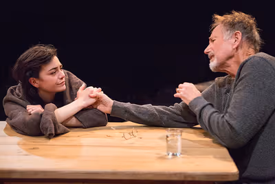 Celeste Arias as ElÃ©na and Jon DeVries as SerebryakÃ³v in Uncle Vanya, translate Photo