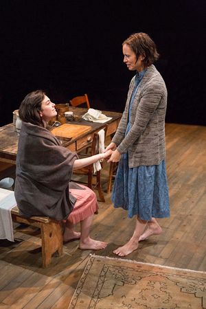 (from left) Celeste Arias as Eléna and Yvonne Woods in Uncle Vanya, translated by Richard Pevear and Larissa Volokhonsky, directed and translated by Richard Nelson, running February 10 – March 11, 2018 at The Old Globe. Photo by Jim Cox. @ BroadwayWorld (from left) Celeste Arias as Eléna and Yvonne Woods in Uncle Vanya, translated by Photo