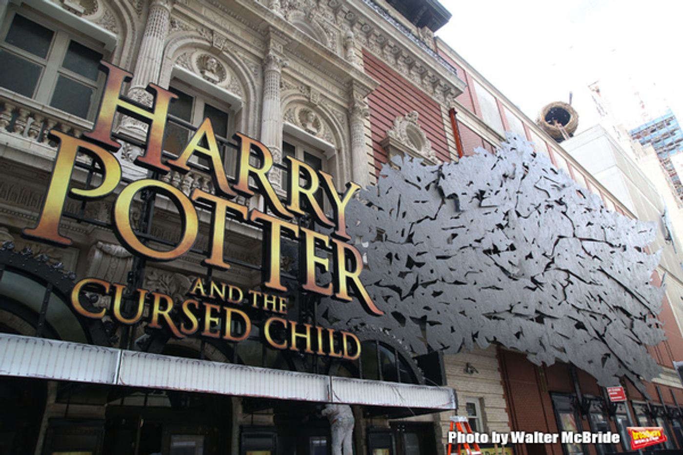 Photo Coverage: Just Like Magic! The HARRY POTTER AND THE CURSED CHILD Marquee Gets Installed!  Image