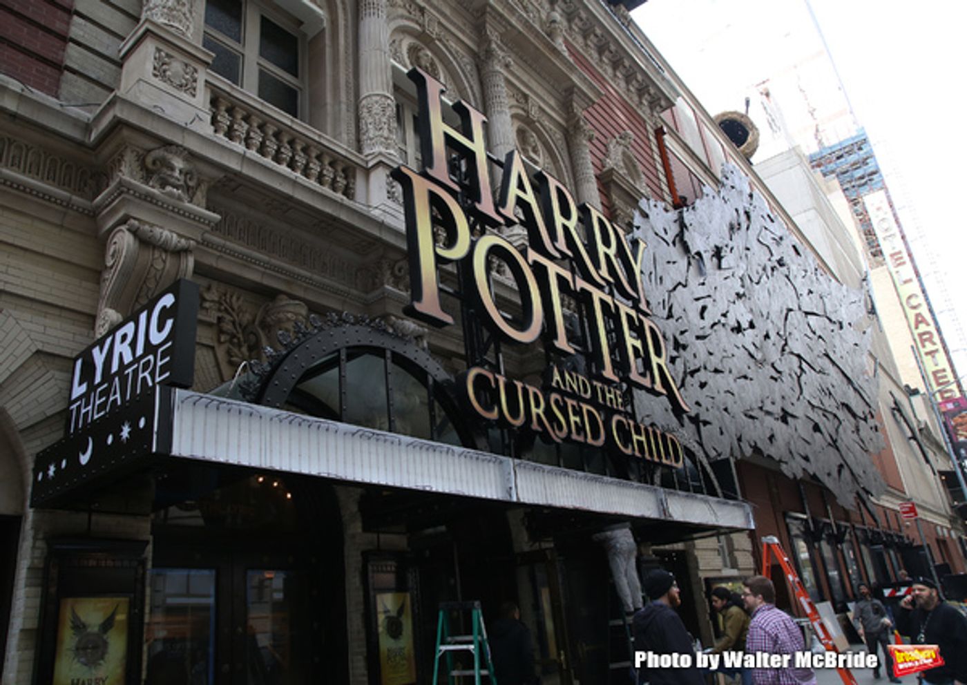 Photo Coverage: Just Like Magic! The HARRY POTTER AND THE CURSED CHILD Marquee Gets Installed!  Image