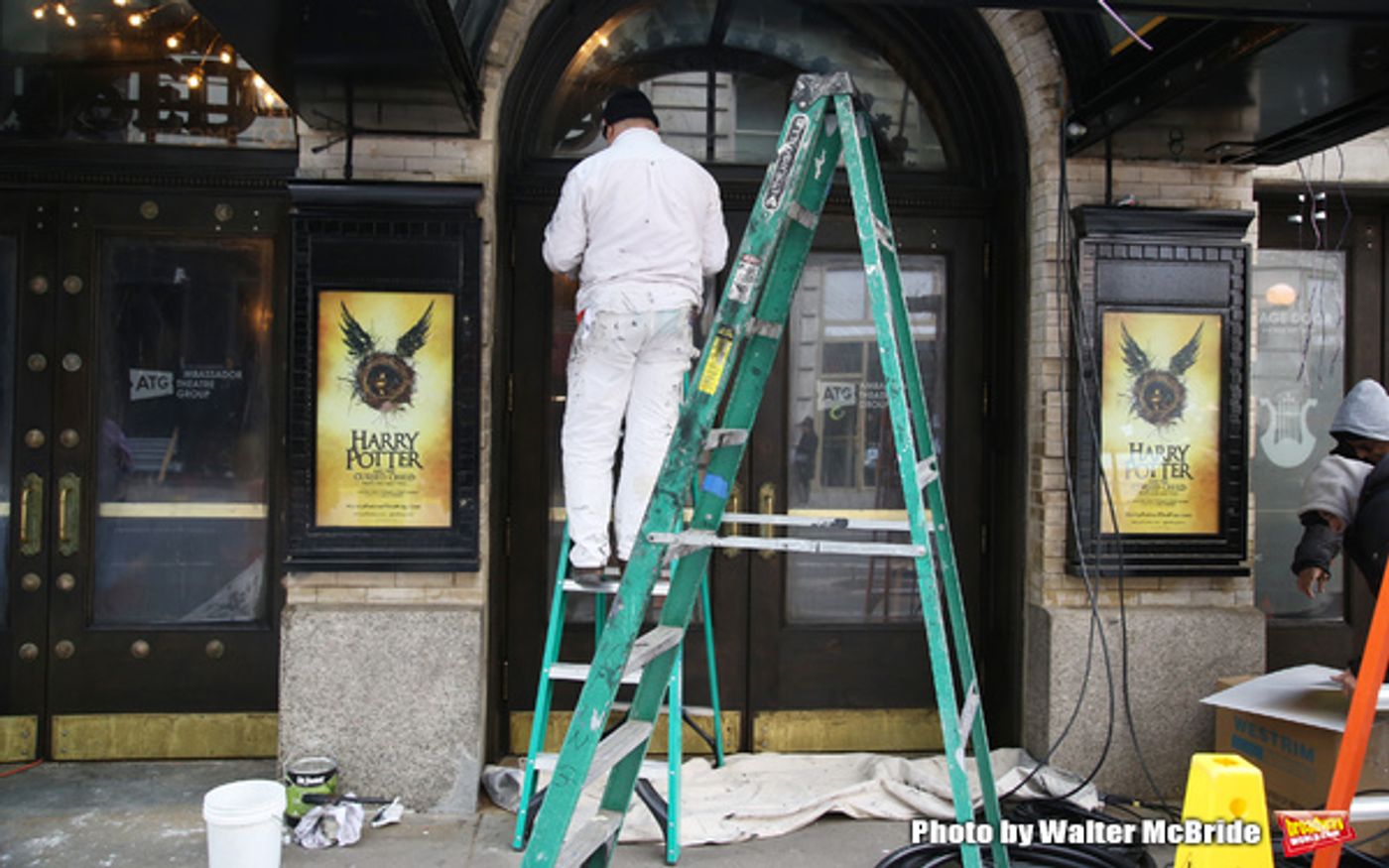 Photo Coverage: Just Like Magic! The HARRY POTTER AND THE CURSED CHILD Marquee Gets Installed!  Image