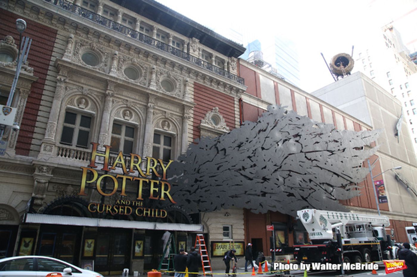 Photo Coverage: Just Like Magic! The HARRY POTTER AND THE CURSED CHILD Marquee Gets Installed!  Image