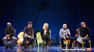 Greg Garcia, Mike O'Malley, Kelly Devine, Jimmy Buffett and Christopher Ashley Photo