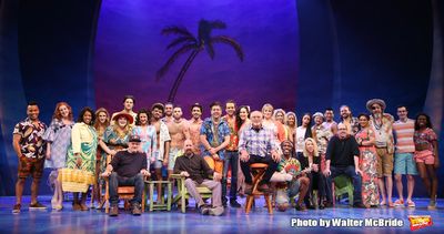 Jimmy Buffett with the cast and creative team Photo