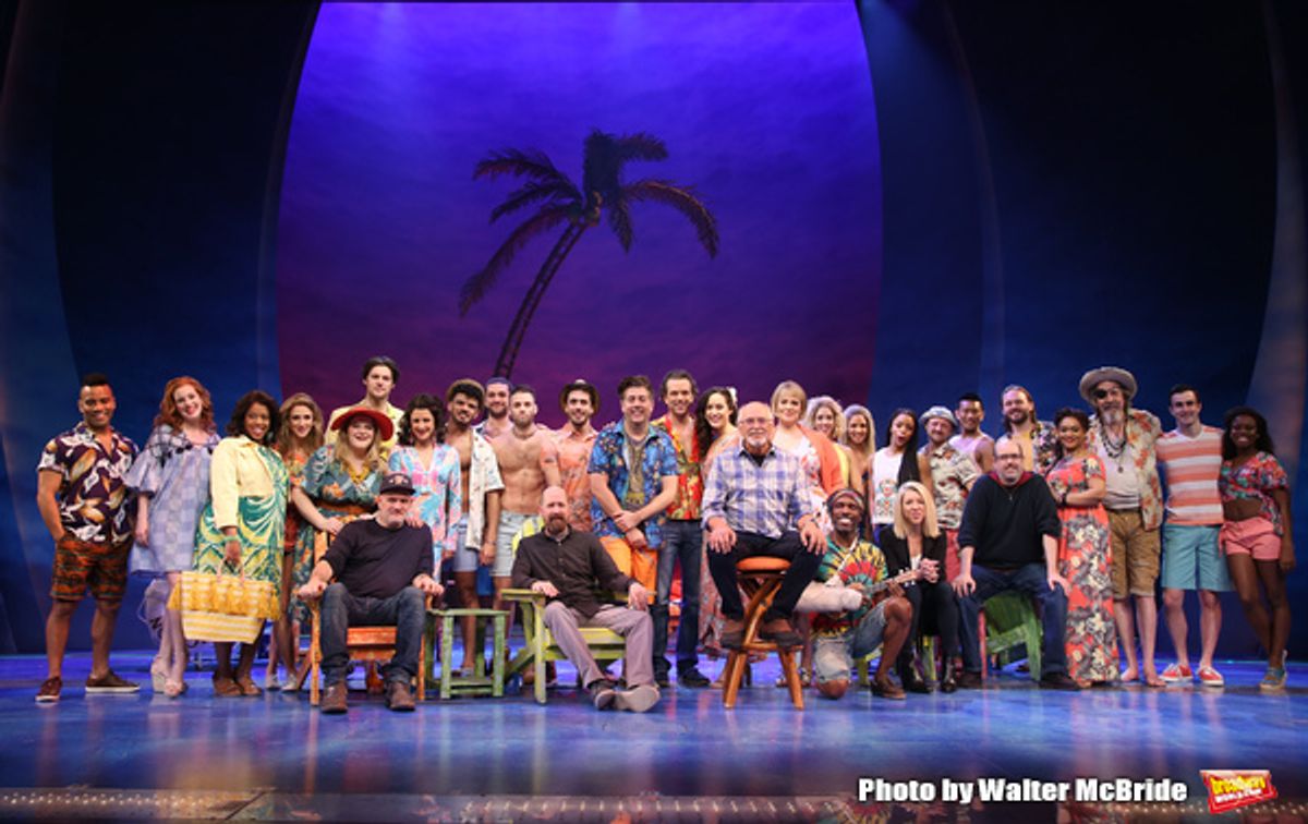 Jimmy Buffett with the cast and creative team at 