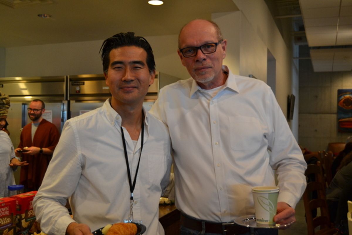 Ryun Yu (Gordon Hirabayashi) and Executive Director Edgar Dobie at 