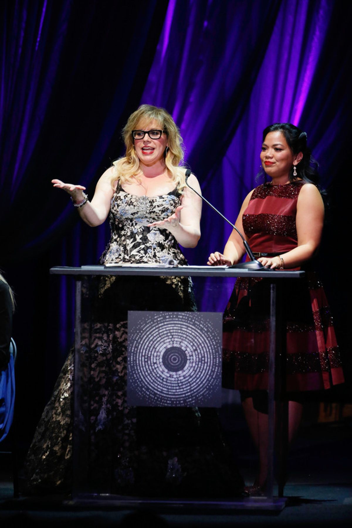 Kirsten Vangsness and Melody Butiuging at 