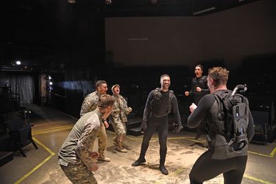 Stephen Thorne as Iago, Ryan Broussard as Montano, Daniel Duque-Estrada as Lodovico,  Photo