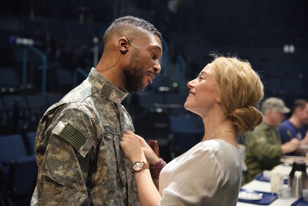 Jude Sandy as Othello and Rebecca Gibel as Desdemona Photo