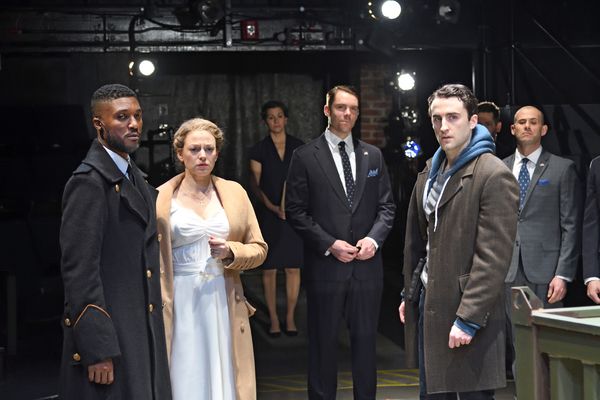 Jude Sandy as Othello, Rebecca Gibel as Desdemona, Angela Brazil as Emilia, Brendan D Photo
