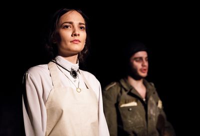 Olivia Hanrahan-Barnes (Isabella) & Chris Born (Volker) Photo