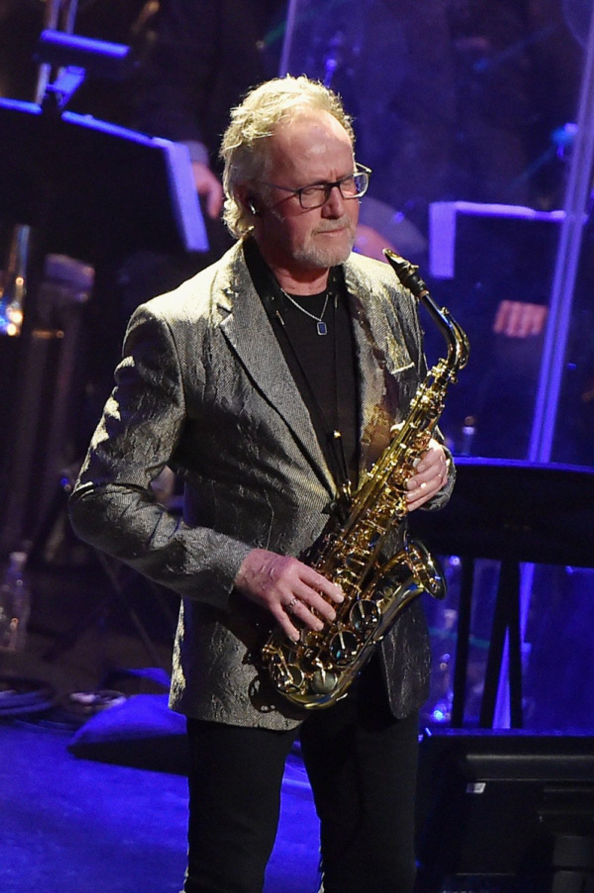 John Helliwell - best known as saxophonist of Supertramp - performs with the ManDoki Soulmates at the Beacon Theatre in NYC (Jan. 29, 2018) at 