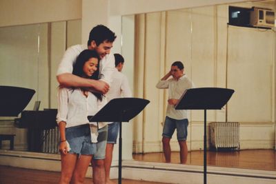 Hannah Bailey (Elizabeth) & Nick Newling (Sal) in the FLOOD reading Photo