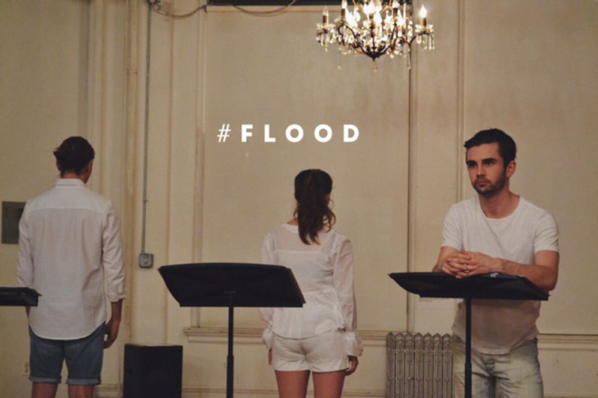 Connor Delves (Mike) in the FLOOD reading at 