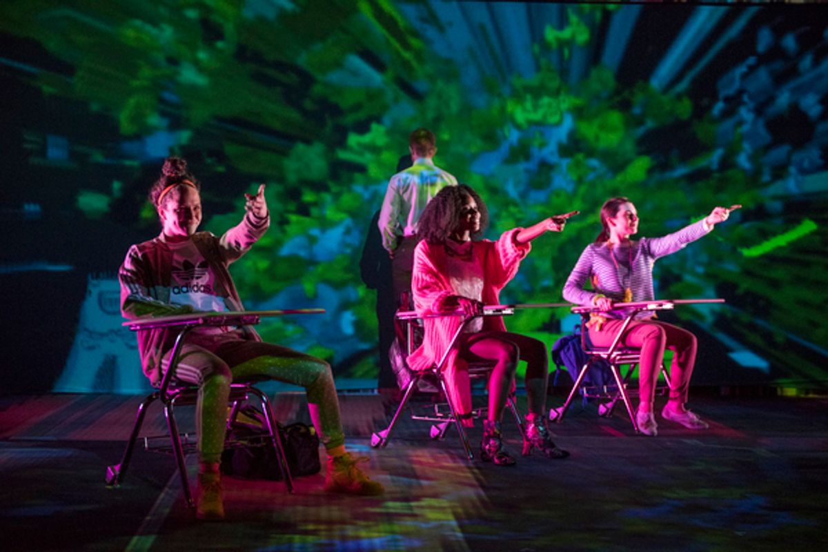  Nina Ganet (Andi), Birgundi Baker (Tara) and Dyllan Rodrigues-Miller (Shauna)  at 