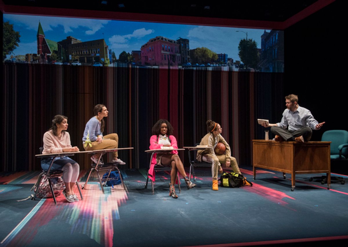  (L to R) Phoebe GonzÃ¡les (Mercedes), Dyllan Rodrigues-Miller (Shauna), Birgundi Baker (Tara), Nina Ganet (Andi) and Erik Hellman (Erik at 