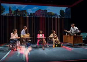 (L to R) Phoebe Gonzáles (Mercedes), Dyllan Rodrigues-Miller (Shauna), Birgundi Baker (Tara), Nina Ganet (Andi) and Erik Hellman (Erik @ BroadwayWorld (L to R) Phoebe Gonzáles (Mercedes), Dyllan Rodrigues-Miller (Shauna), Birgundi B Photo