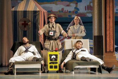 Joshua Hopkins, Elena Tsallagova, Andrew Stenson Photo