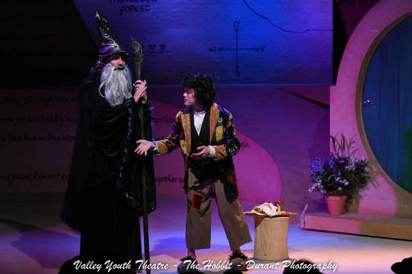  Zachary Holmes as Gandalf with Matthew Syms as Bilbo Baggins Photo