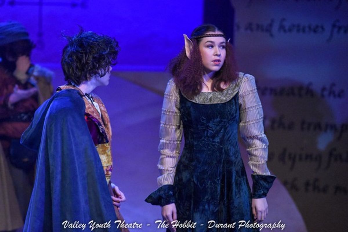 Matthew Syms as Bilbo Baggins with Grace Bush as Elven Queen at 