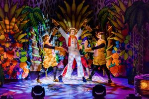 Rhys Whiteside as King, Rachael Stratton as Mowgli, Katriona Perrett as Vinegar, Kieran Parrott as Salt @ BroadwayWorld Rhys Whiteside as King, Rachael Stratton as Mowgli, Katriona Perrett as Vinegar, Kier Photo