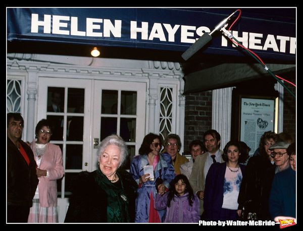 Helen Hayes pictured in New York City at the reopening of the Helen Hayes Theatre on  Photo