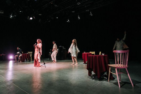 â€œDance Breakâ€ (left to right) Alex Rodriguez, Katie Mazzini, Nigel Brown, Photo