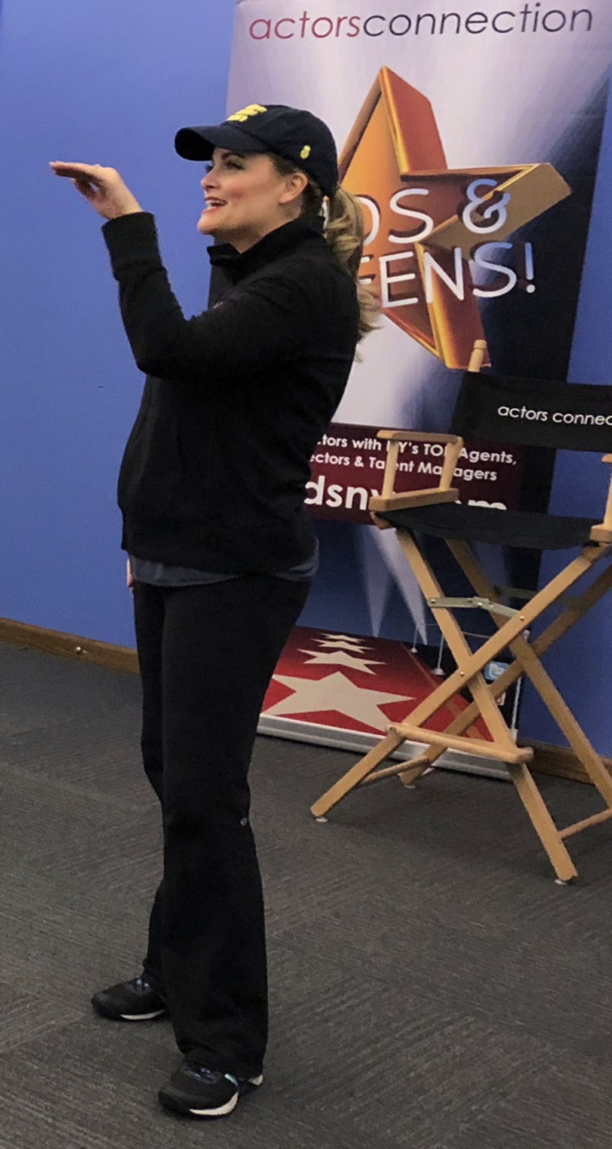 Broadway Star Gaelen Gilliland speaks to young performers at Actors Connection over Presidents Day weekend. at 