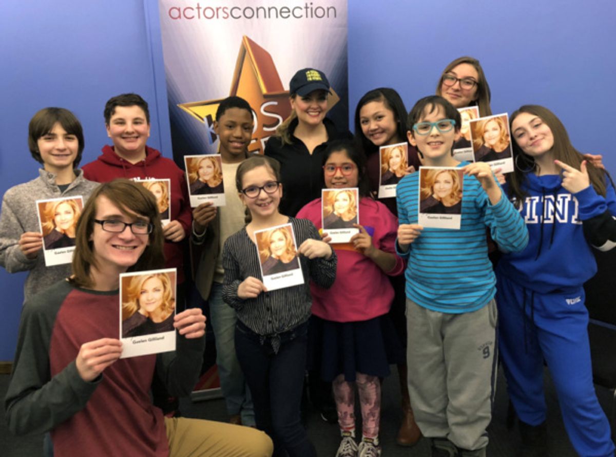 Broadway Star and SpongeBob Squarepants the Musical Original Cast Member Gaelen Gilliland signs autographs for Actors Connection's Kids and Teens following their musical masterclass. at 