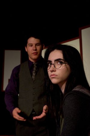 Brett Small (Dan Christopher) and Drew MacCallum (Emily Book) in Limelight Performing Arts' production of The Sparrow. Opening Friday, February 23.
Photo credit: Rob Padjen @ BroadwayWorld Brett Small (Dan Christopher) and Drew MacCallum (Emily Book) in Limelight Performing Photo
