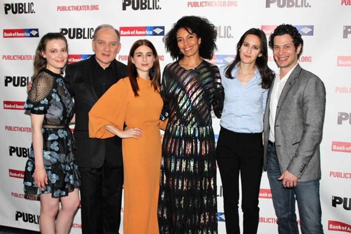 Gillian Jacobs, Zach Grenier, Aya Cash, Eisa Davis, Sarah Burgess and Thomas Kail at 