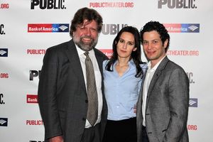 Oskar Eustis, Sarah Burgess and Thomas Kail Photo