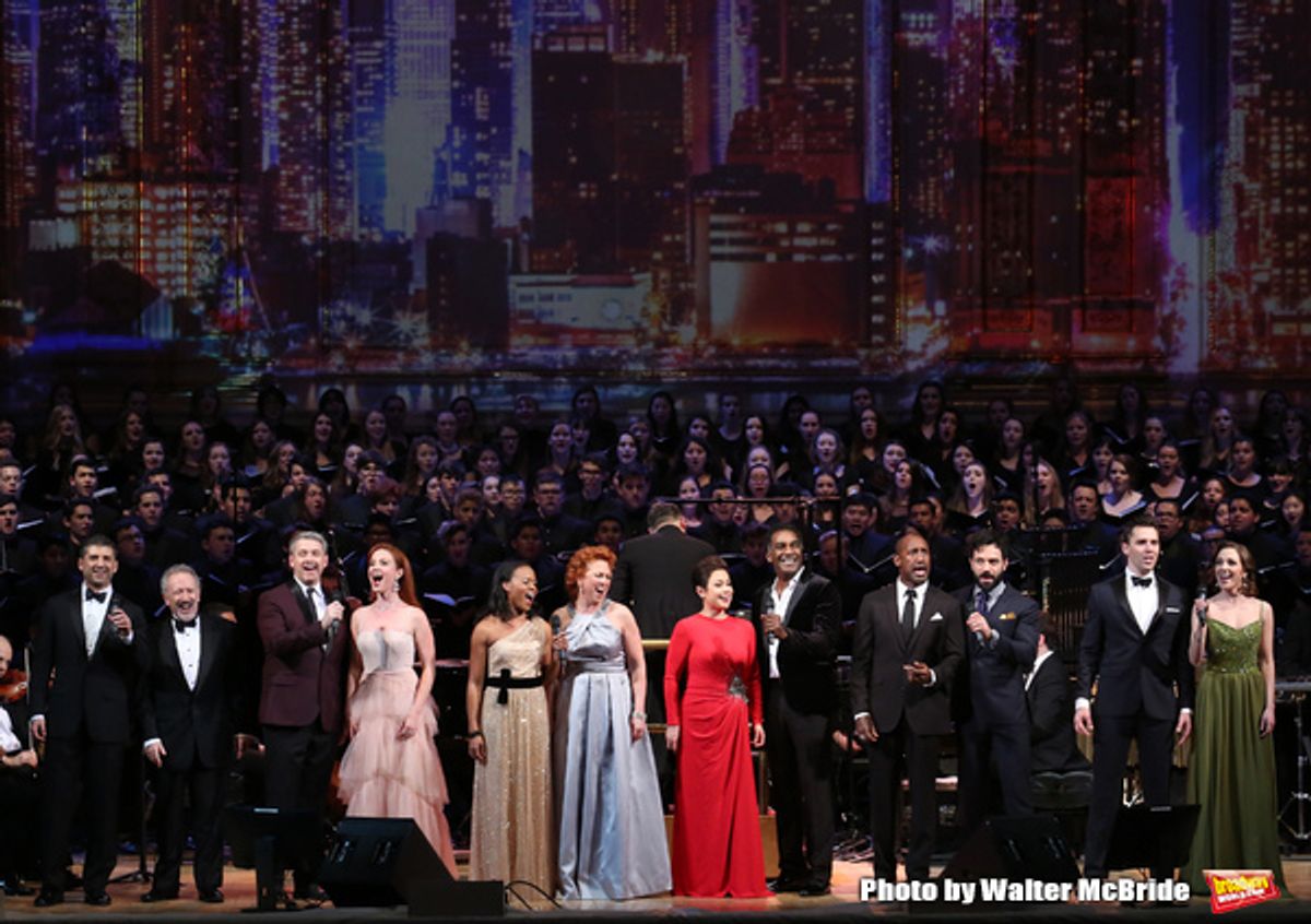 Tony Yazbeck, Allan Corduner, Michael Arden, Sierra Boggess, Nikki Rene Daniels, Carolee Carmello, Lea Salonga, Norm Lewis, Quentin Earl Darrington, Ramin Karimloo, Ryan Silverman and Laura Osnes  at 