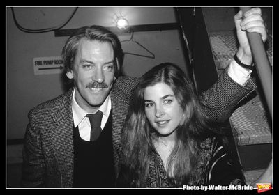 Donald Sutherland and Blanche Baker pictured together backstage after their Opening N Photo