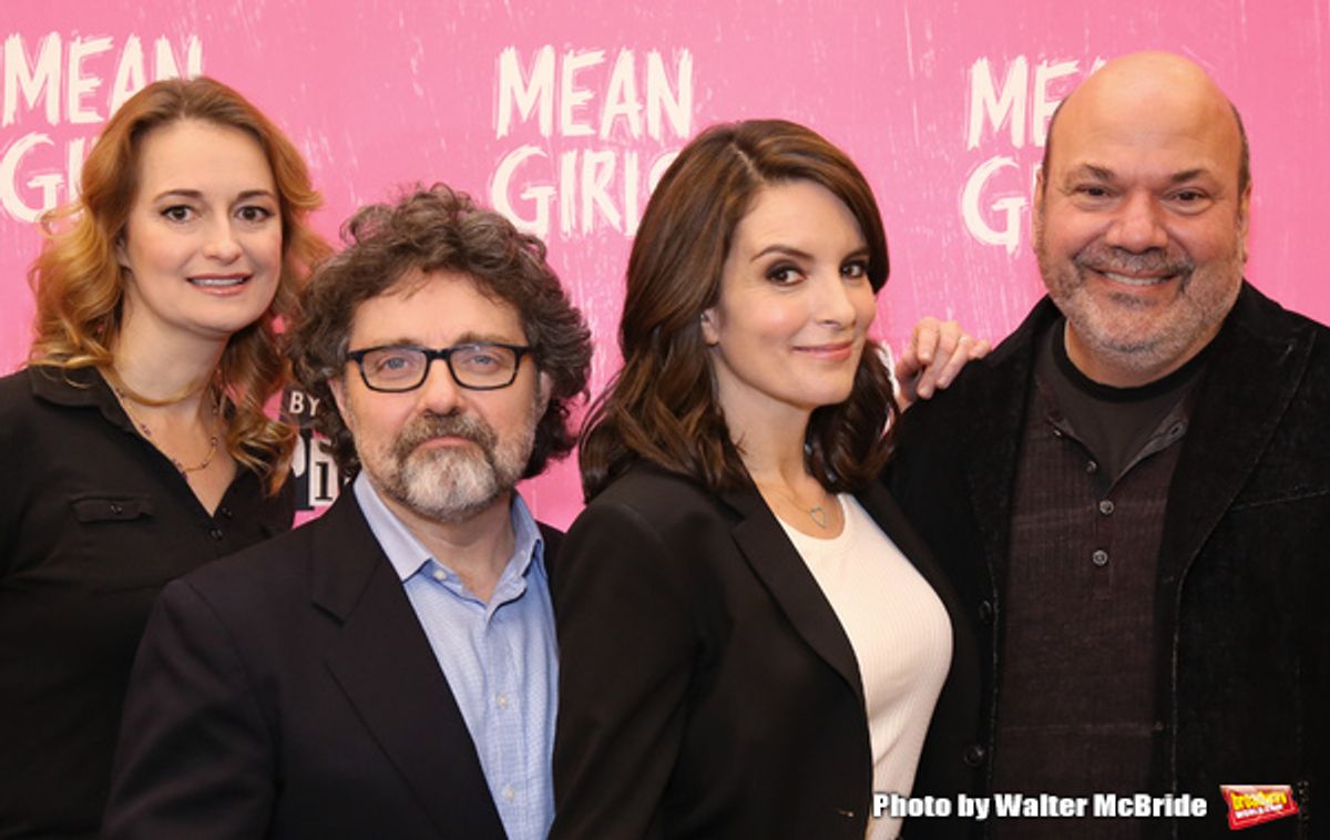 Nell Benjamin, Jeff Richmond, Tina Fey and Casey Nicholaw at 