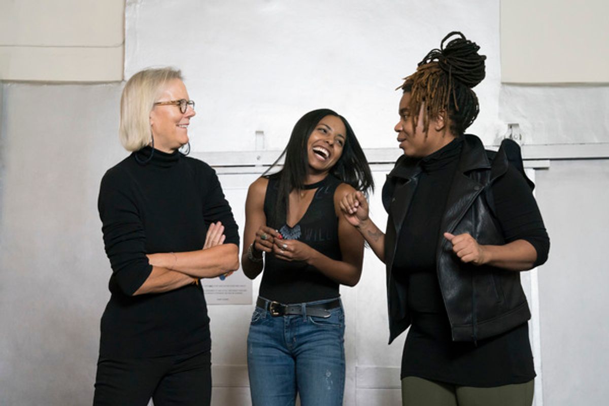 Phyllida Lloyd, Adrienne Warren, Katori Hall at 