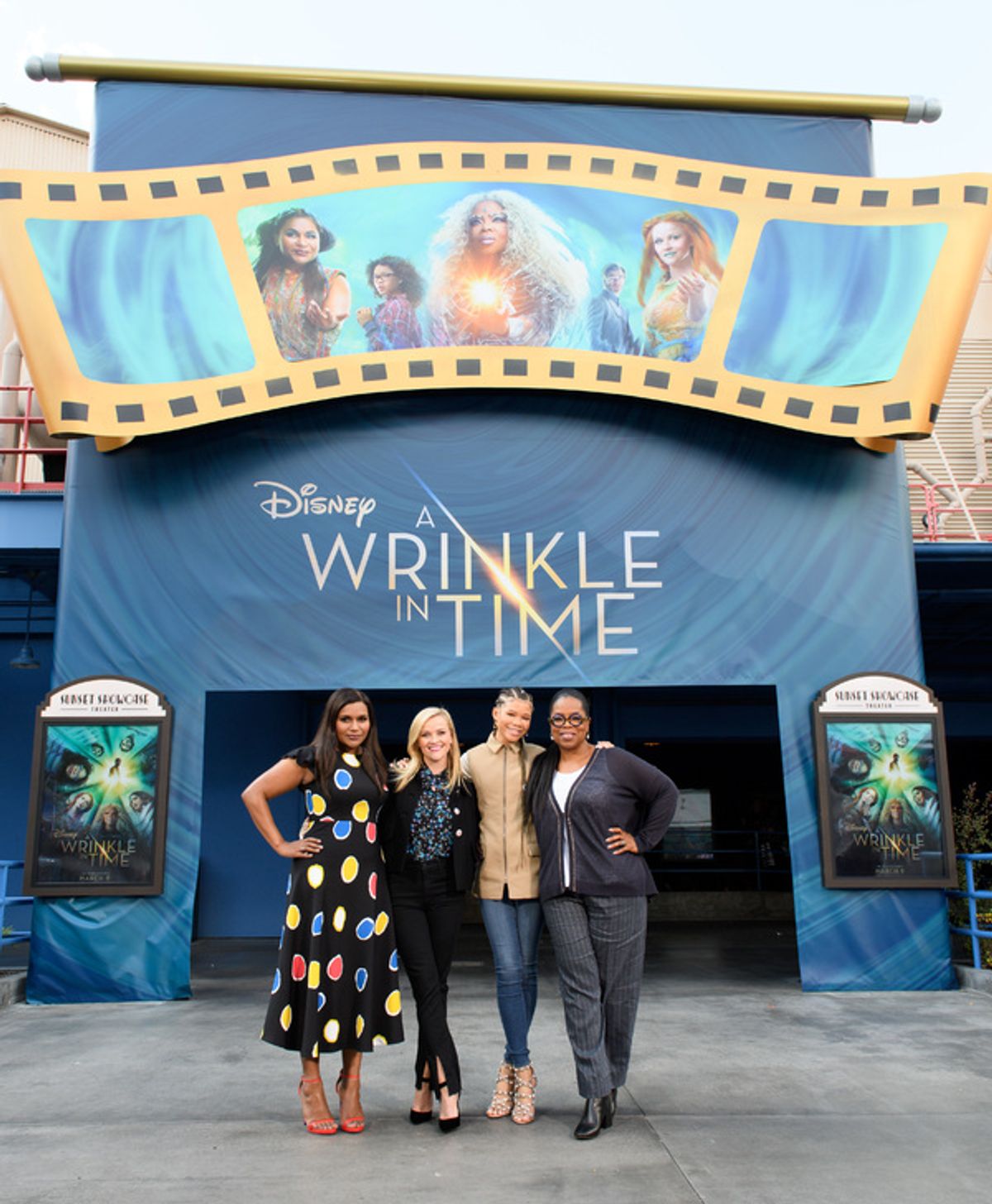 Mindy Kaling, Reese Witherspoon, Storm Reid and Oprah Winfrey at 