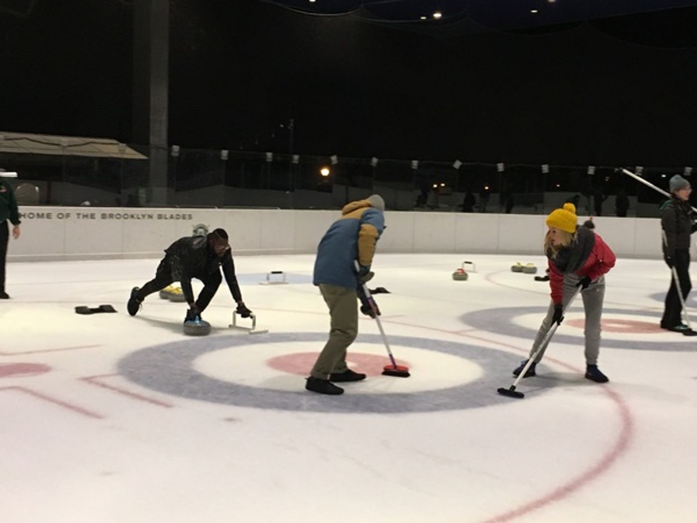 Photo Flash: The Cast of THE PLAY THAT GOES WRONG Finds Immense Success In Olympic Curling!  Image