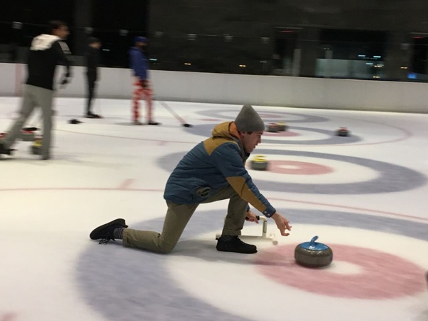 Photo Flash: The Cast of THE PLAY THAT GOES WRONG Finds Immense Success In Olympic Curling!  Image