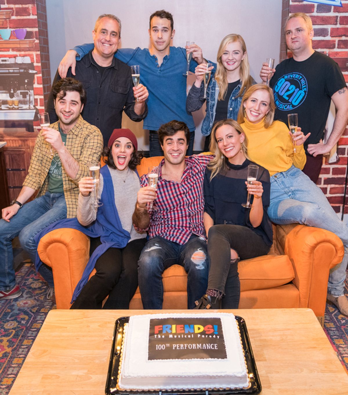 On Couch: Chris Pisano-Collins Lisa Graye, Alan Trinca, Patricia Sabulis, 
Katie Johantgen. Back Row: Seth Blum, Landon Zwick, Kaitlin Nelson, Bob McSmith at 