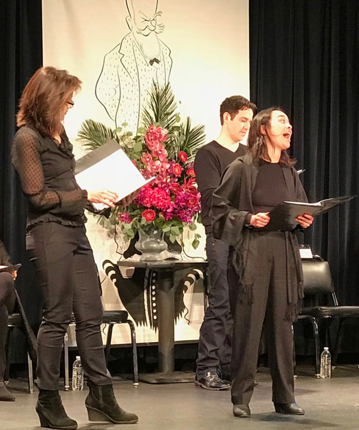 Jennifer Van Dyck, Santino Fontana, Midori Francis at 