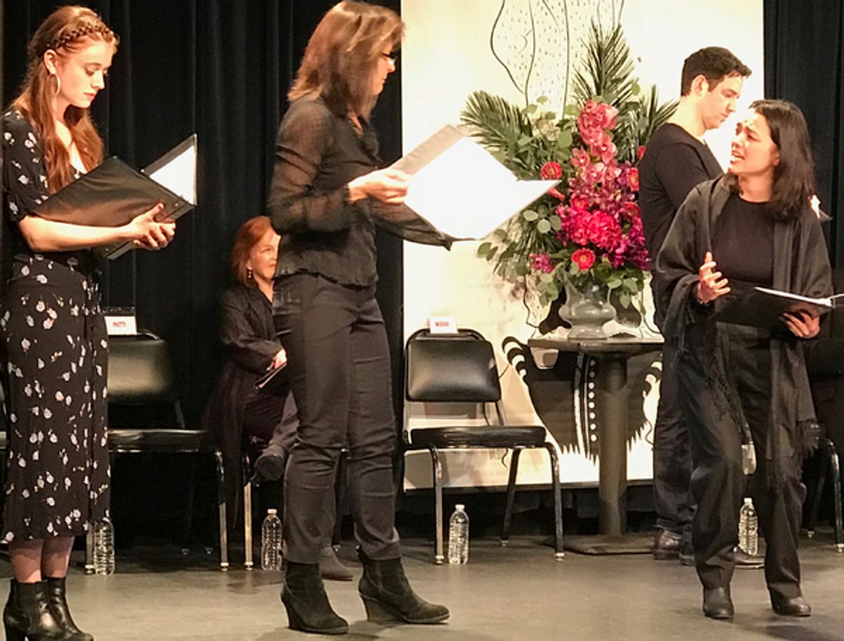 Susannah Perkins, Jennifer Van Dyck, Santino Fontana, Midori Francis at 