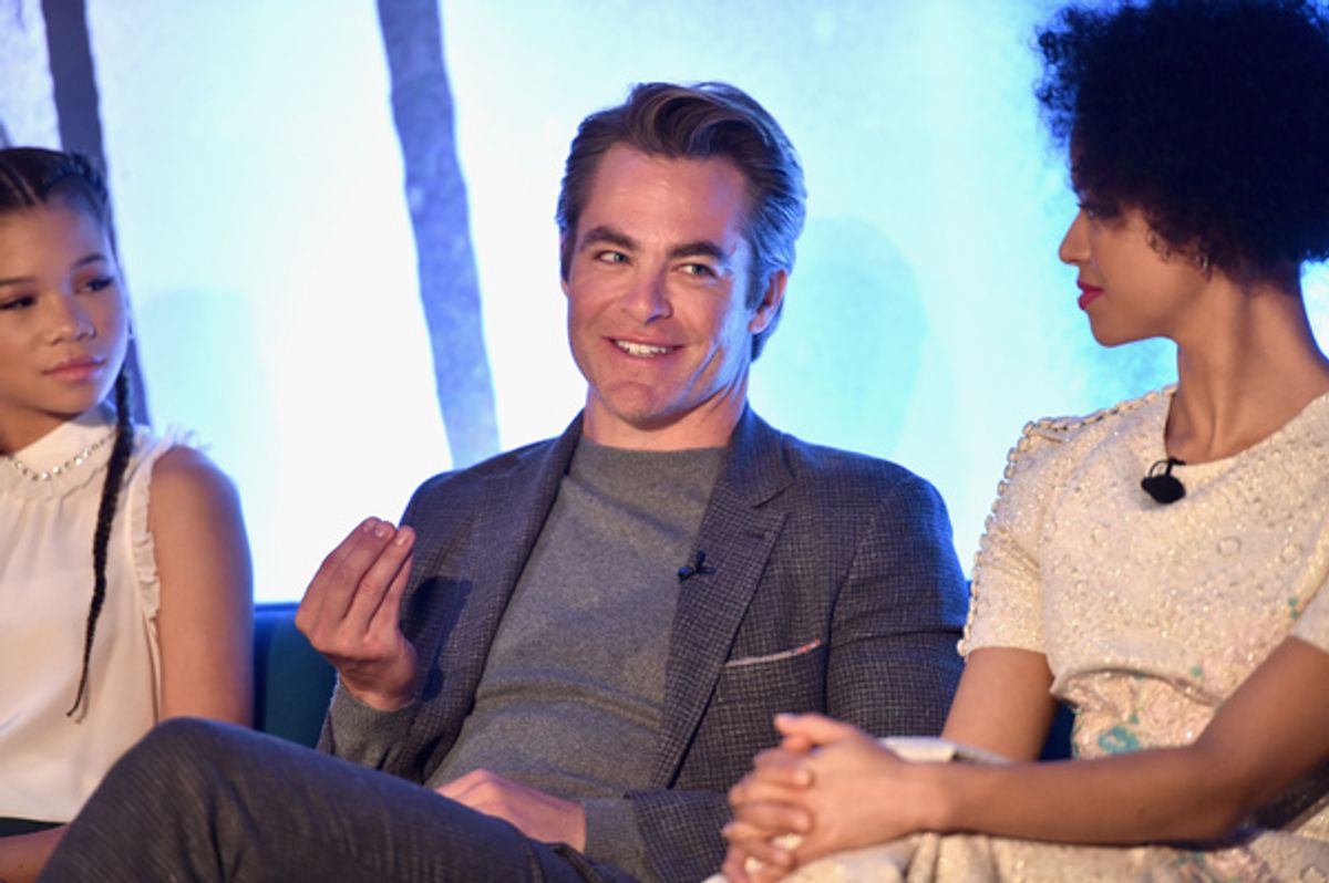 Storm Reid; Chris Pine; Gugu Mbatha-Raw at 